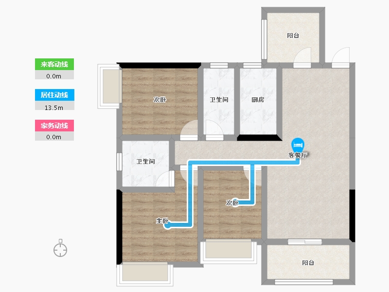 广东省-阳江市-宏强时代四期珺悦-84.54-户型库-动静线