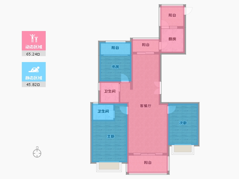 江西省-上饶市-红星美凯龙·尚品国际-98.89-户型库-动静分区