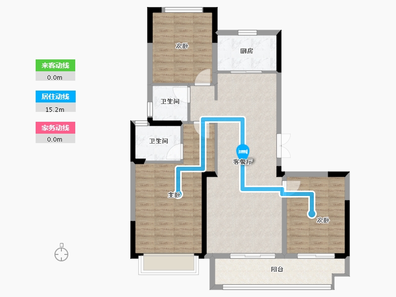 安徽省-蚌埠市-润志蘇州府-96.86-户型库-动静线