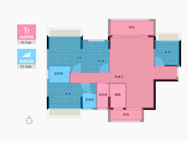 广东省-梅州市-龙腾一品-112.81-户型库-动静分区