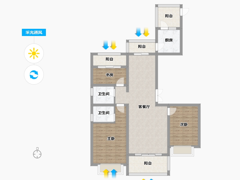 江西省-上饶市-红星美凯龙·尚品国际-98.40-户型库-采光通风