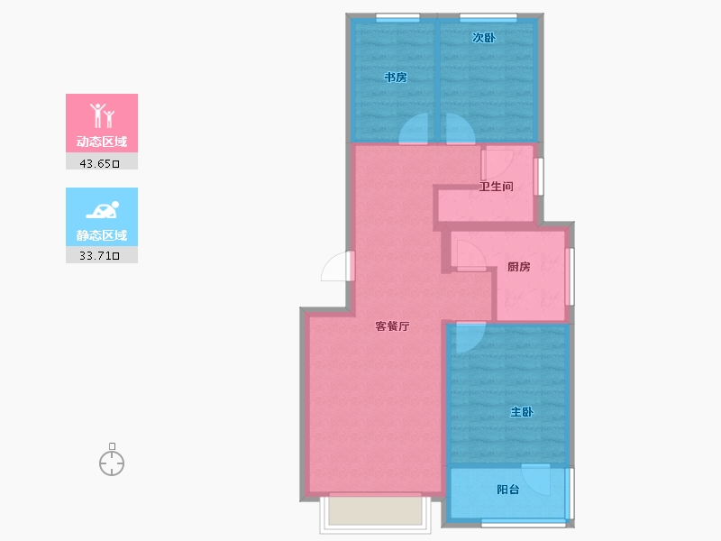 河北省-承德市-瓏璟苑-68.93-户型库-动静分区