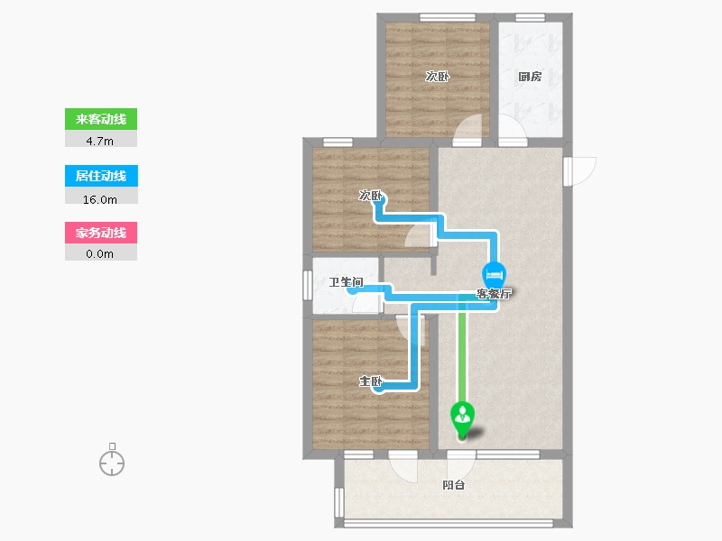 河北省-廊坊市-荣盛·阿尔卡迪亚·兰亭苑-86.40-户型库-动静线