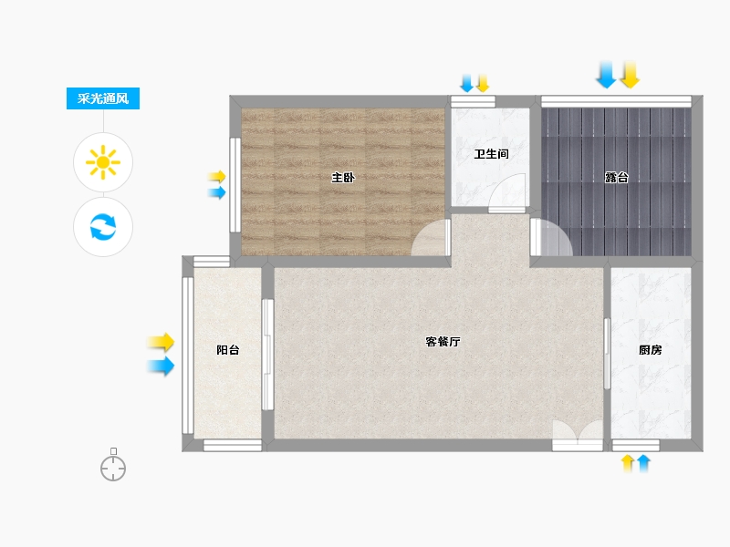 广西壮族自治区-防城港市-智仁家园-68.00-户型库-采光通风