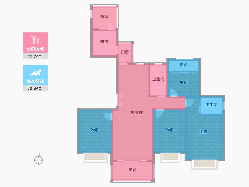 江西省-上饶市-红星美凯龙·尚品国际-113.60-户型库-动静分区