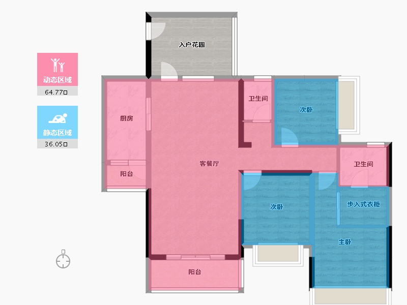 广东省-梅州市-创杰璟苑-99.01-户型库-动静分区