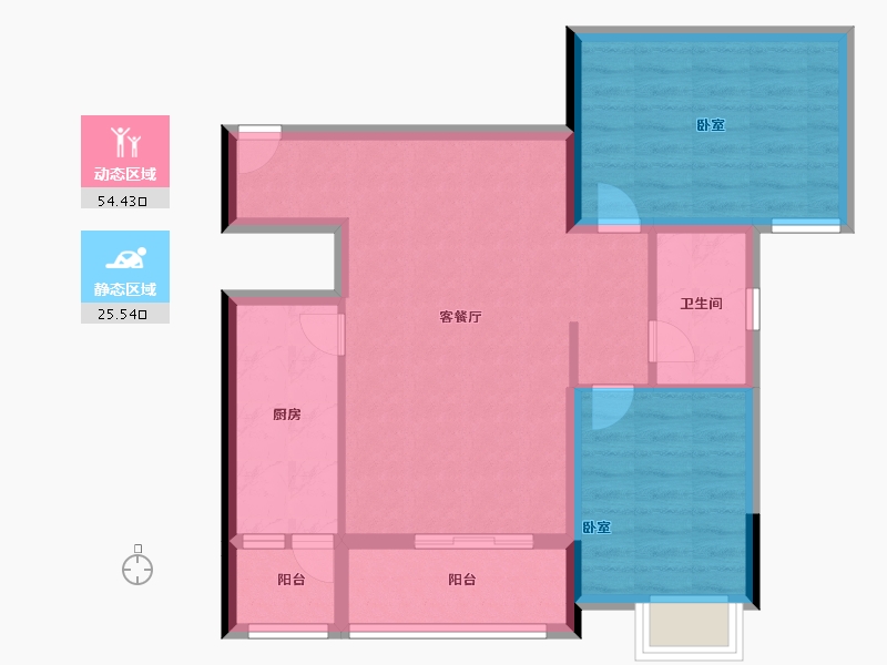 广东省-广州市-君御雅苑-71.20-户型库-动静分区