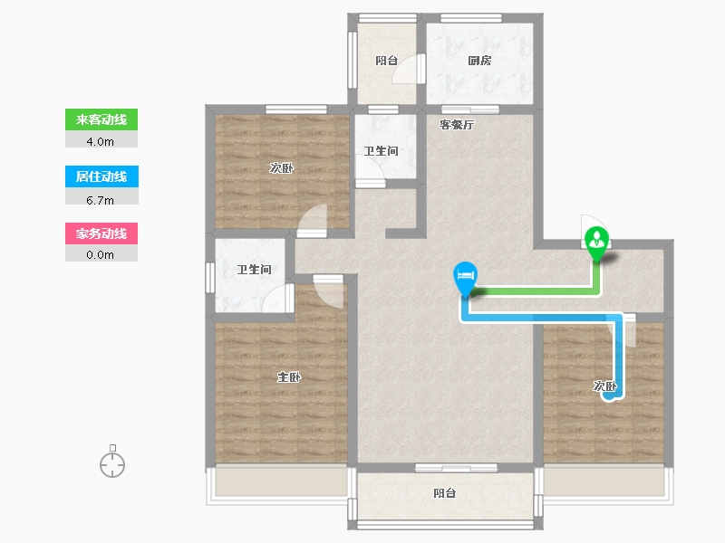 河南省-平顶山市-鲁山县幸福城壹号院-106.39-户型库-动静线