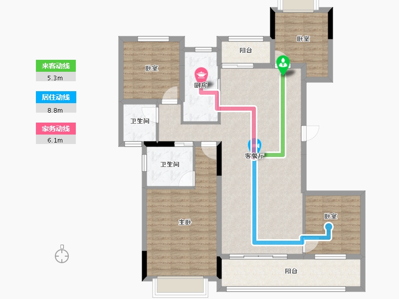 湖南省-长沙市-建发玖洲和玺-114.40-户型库-动静线