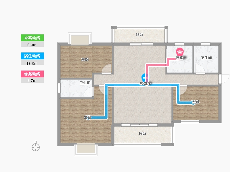 湖北省-孝感市-澴河盛都-101.70-户型库-动静线