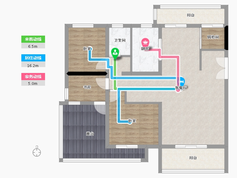 福建省-龙岩市-客都汇·金岸佳园-99.64-户型库-动静线