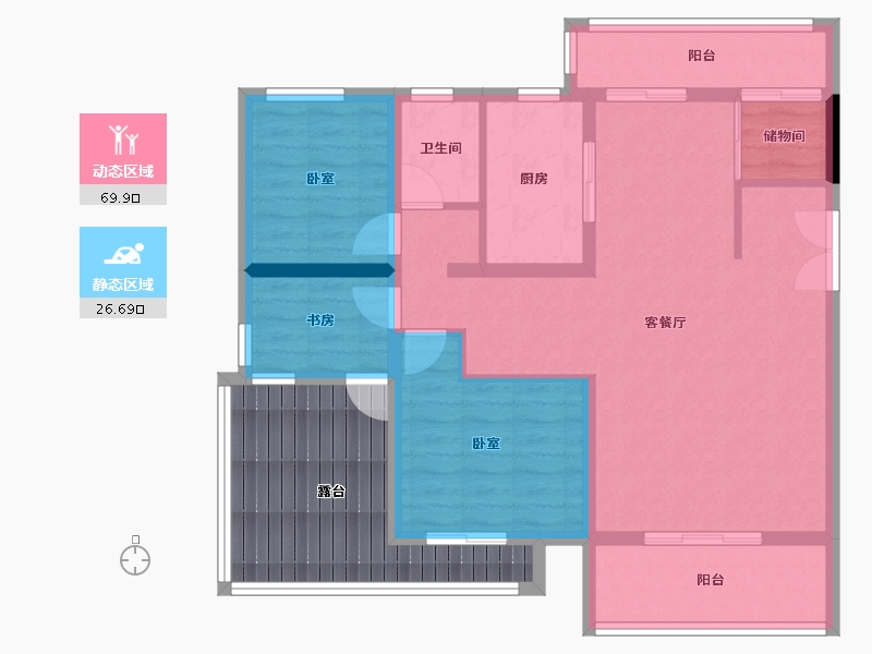 福建省-龙岩市-客都汇·金岸佳园-99.64-户型库-动静分区