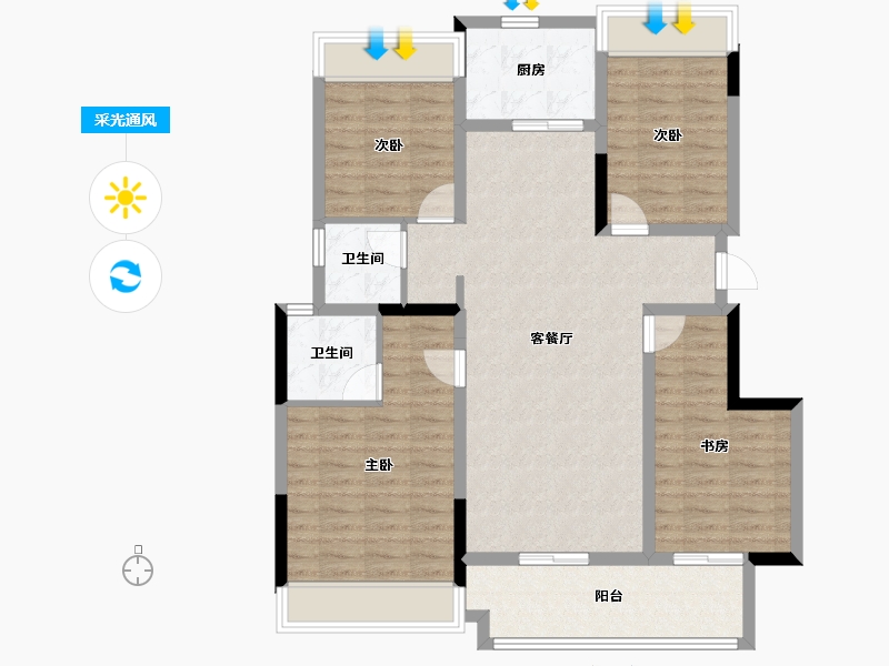 四川省-资阳市-优品道资溪学府-103.81-户型库-采光通风