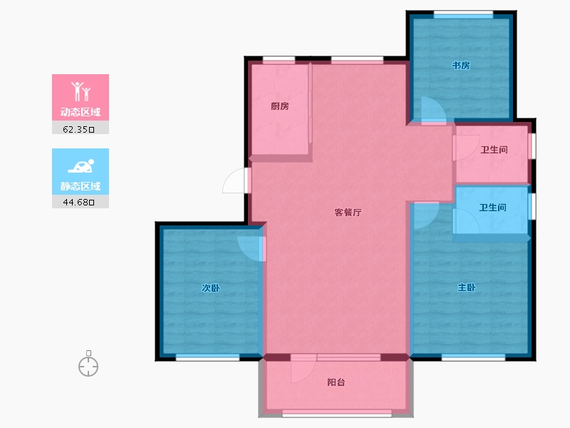 山东省-青岛市-温河世家-96.00-户型库-动静分区