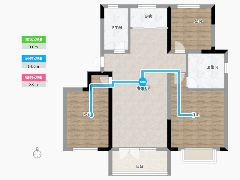 山东省-青岛市-胶州湾·空港新城-88.00-户型库-动静线