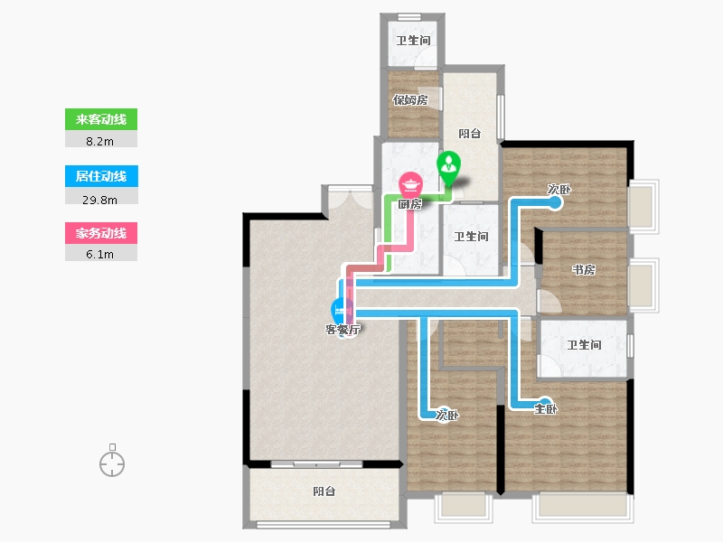 广东省-广州市-君御雅苑-149.07-户型库-动静线