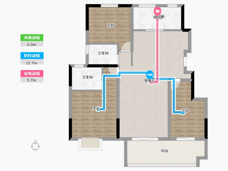 安徽省-宿州市-泗洲名城·观湖苑-104.02-户型库-动静线