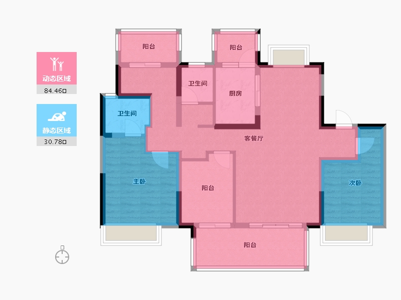 四川省-内江市-万达·内江文旅城-100.10-户型库-动静分区