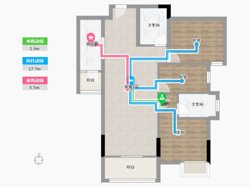 广东省-梅州市-狮城华府-81.24-户型库-动静线