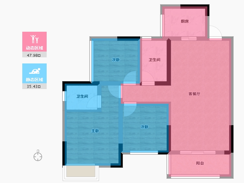 四川省-雅安市-康达山水城-73.28-户型库-动静分区