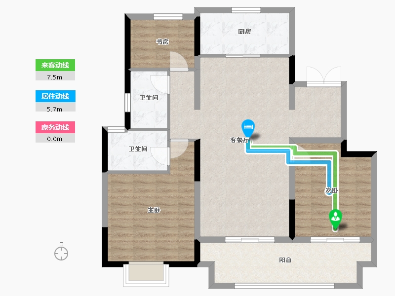 江苏省-苏州市-张家港公馆1790-101.15-户型库-动静线