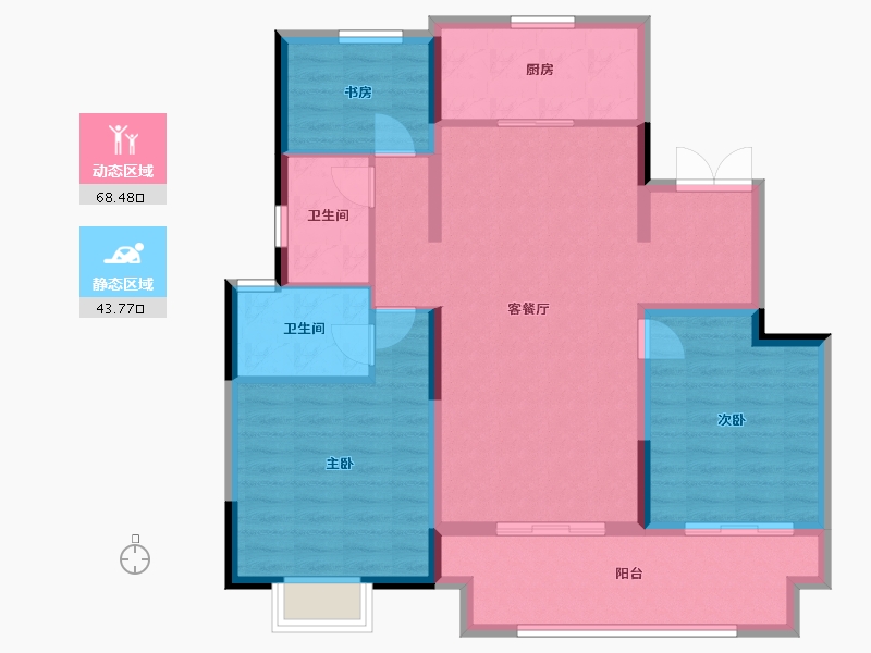 江苏省-苏州市-张家港公馆1790-101.15-户型库-动静分区