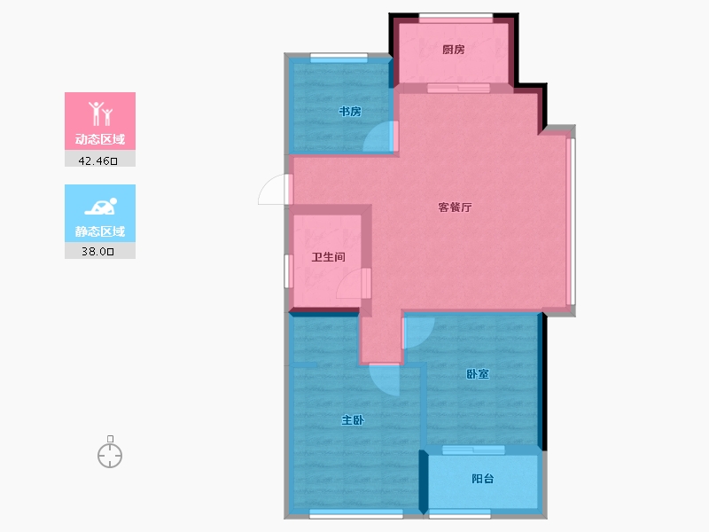 福建省-龙岩市-绿城蘭园-72.00-户型库-动静分区