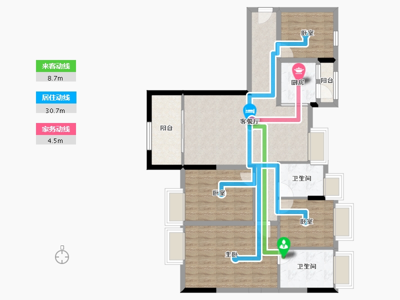 广东省-梅州市-狮城华府-97.72-户型库-动静线