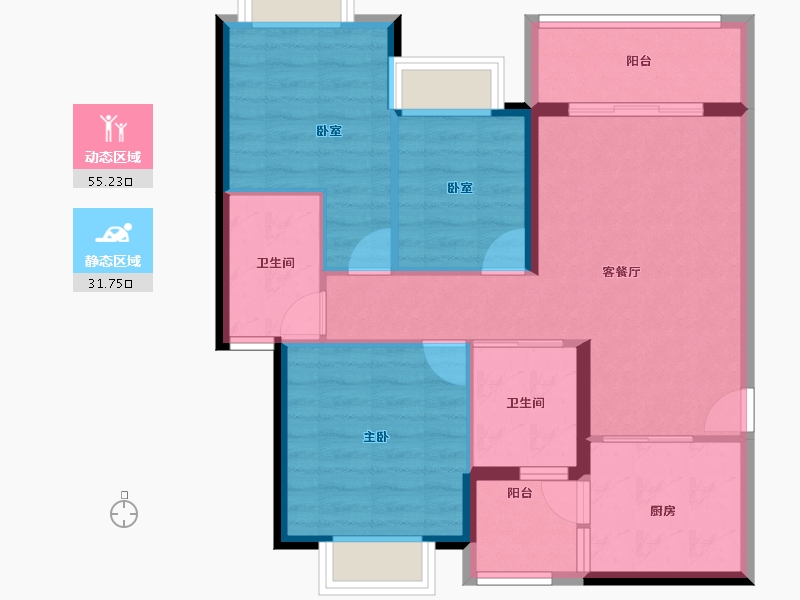 广西壮族自治区-防城港市-防城港恒大悦澜湾-77.79-户型库-动静分区