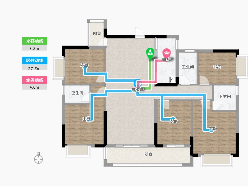 广西壮族自治区-梧州市-桂宏达尊府-128.00-户型库-动静线