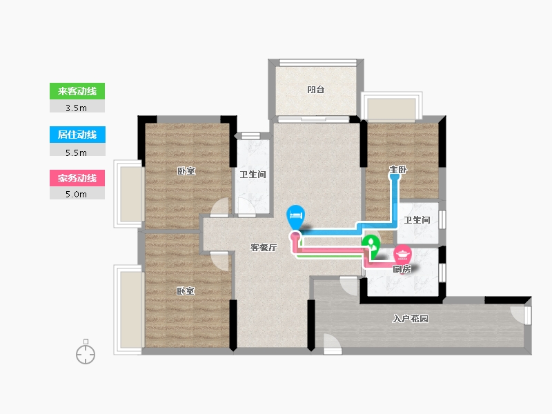 广东省-梅州市-龙腾一品-86.51-户型库-动静线