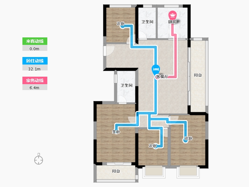 浙江省-杭州市-绿城桂语新月-110.40-户型库-动静线