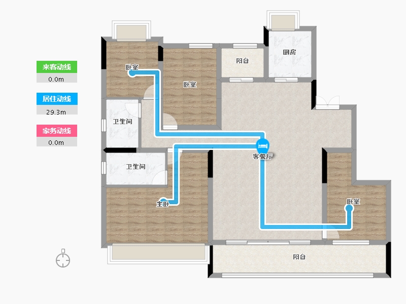 湖南省-长沙市-建发玖洲和玺-140.80-户型库-动静线