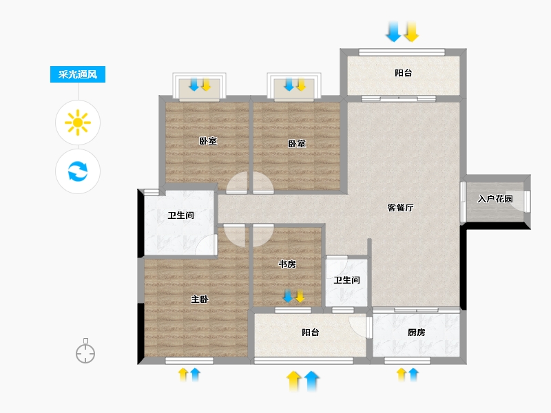 广西壮族自治区-防城港市-鹏轩瑞海尚都-111.04-户型库-采光通风