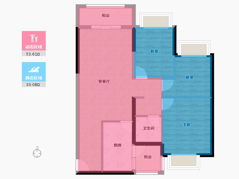 广西壮族自治区-防城港市-防城港恒大悦澜湾-74.40-户型库-动静分区