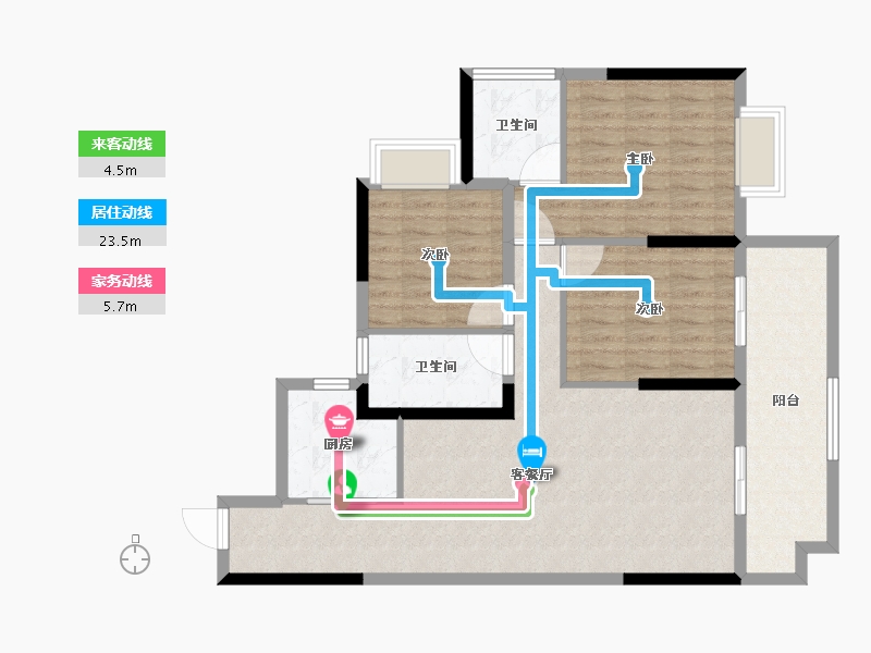 湖南省-邵阳市-碧桂园紫薇上城-97.27-户型库-动静线