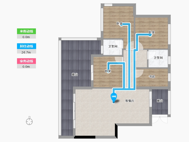 福建省-龙岩市-客都汇·金岸佳园-99.11-户型库-动静线