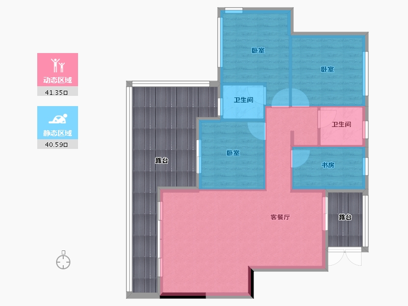 福建省-龙岩市-客都汇·金岸佳园-99.11-户型库-动静分区