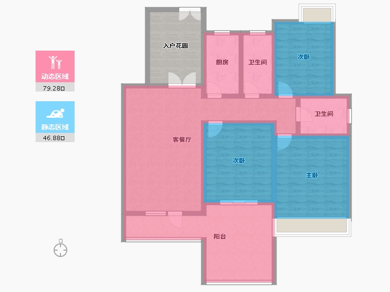 河北省-承德市-瓏璟苑-123.39-户型库-动静分区