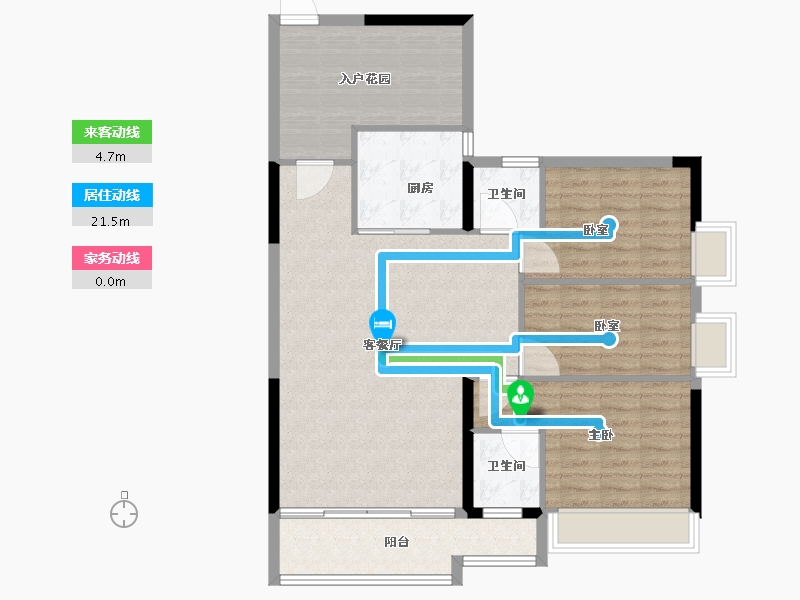 广东省-梅州市-龙腾一品-102.40-户型库-动静线