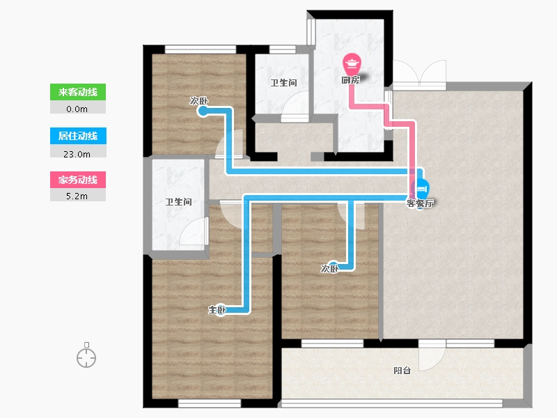 山东省-青岛市-建邦城锦墅-98.00-户型库-动静线