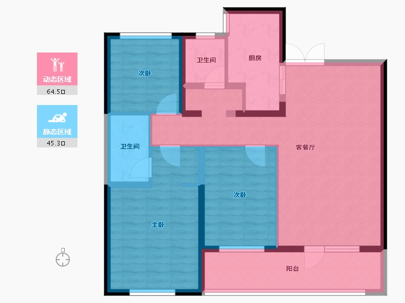 山东省-青岛市-建邦城锦墅-98.00-户型库-动静分区