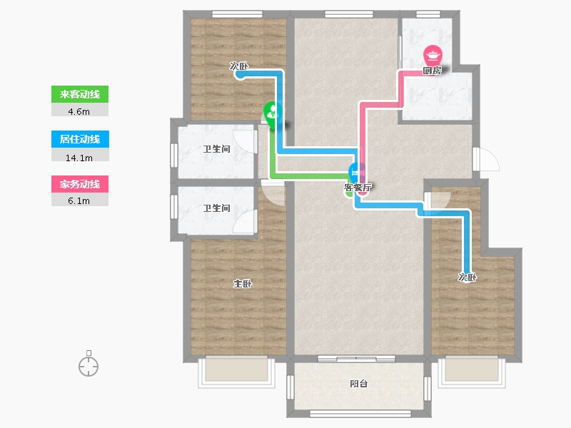 河北省-秦皇岛市-金洋戴河湾-111.21-户型库-动静线