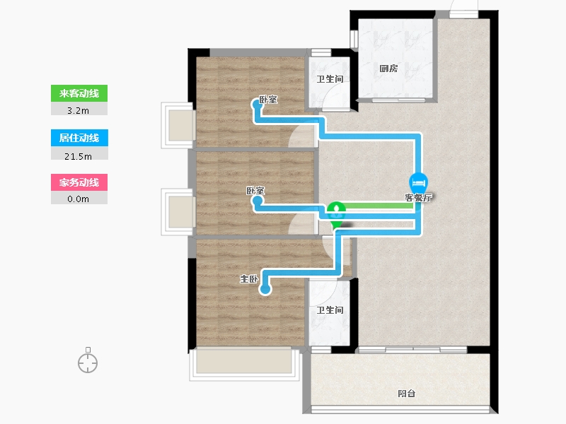 广东省-梅州市-龙腾一品-94.40-户型库-动静线