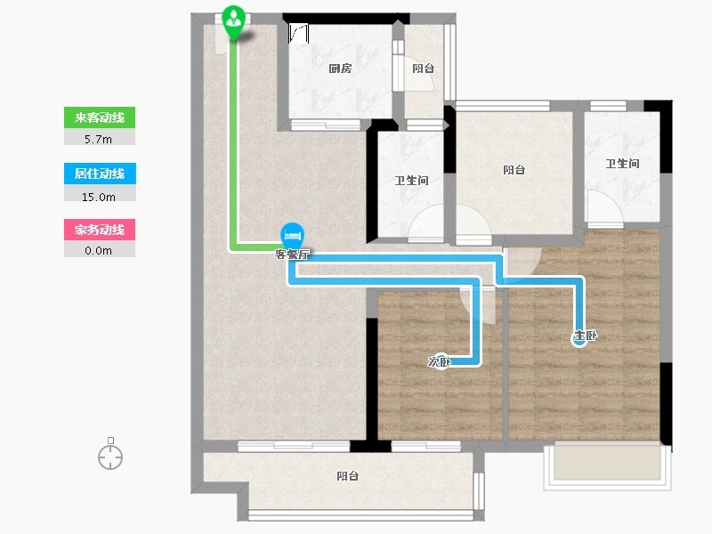 广东省-佛山市-保利中央公园-83.73-户型库-动静线