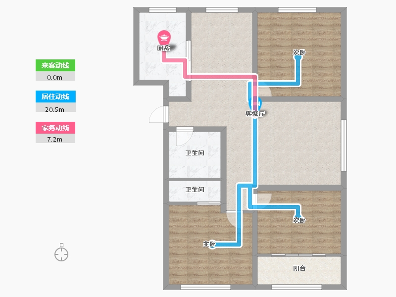 山东省-青岛市-泰邦佳苑-100.36-户型库-动静线