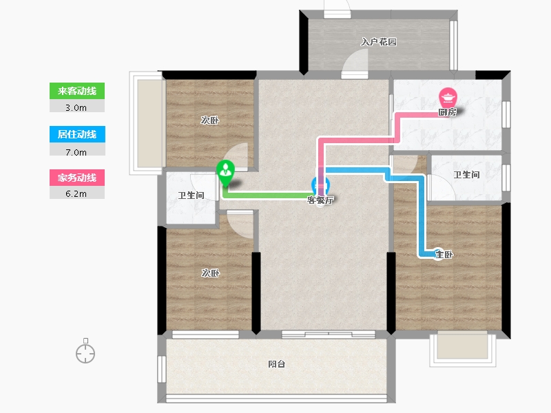 广东省-梅州市-合泰华璟城-89.61-户型库-动静线