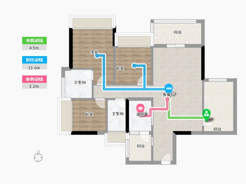 广东省-湛江市-培华雅居-81.80-户型库-动静线