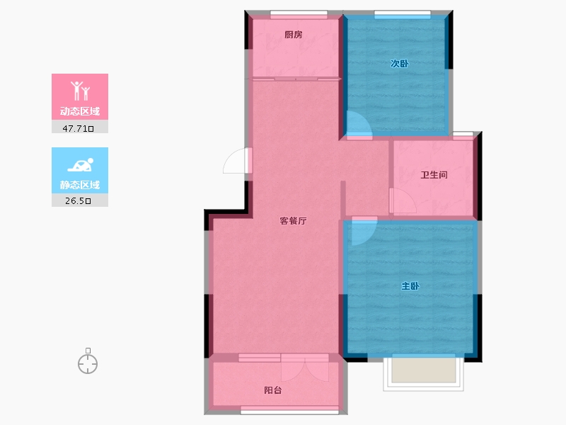 山东省-青岛市-胶州湾·空港新城-66.00-户型库-动静分区