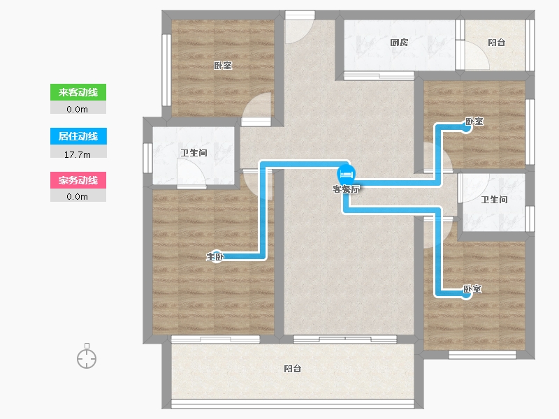 四川省-雅安市-正黄金域华府-91.19-户型库-动静线